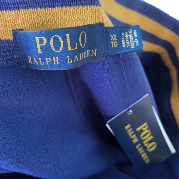 NEW $248 Polo Ralph Lauren Greys Hall Sherpa Sweatpants! Blue Letterman Tiger - Picture 5 of 5